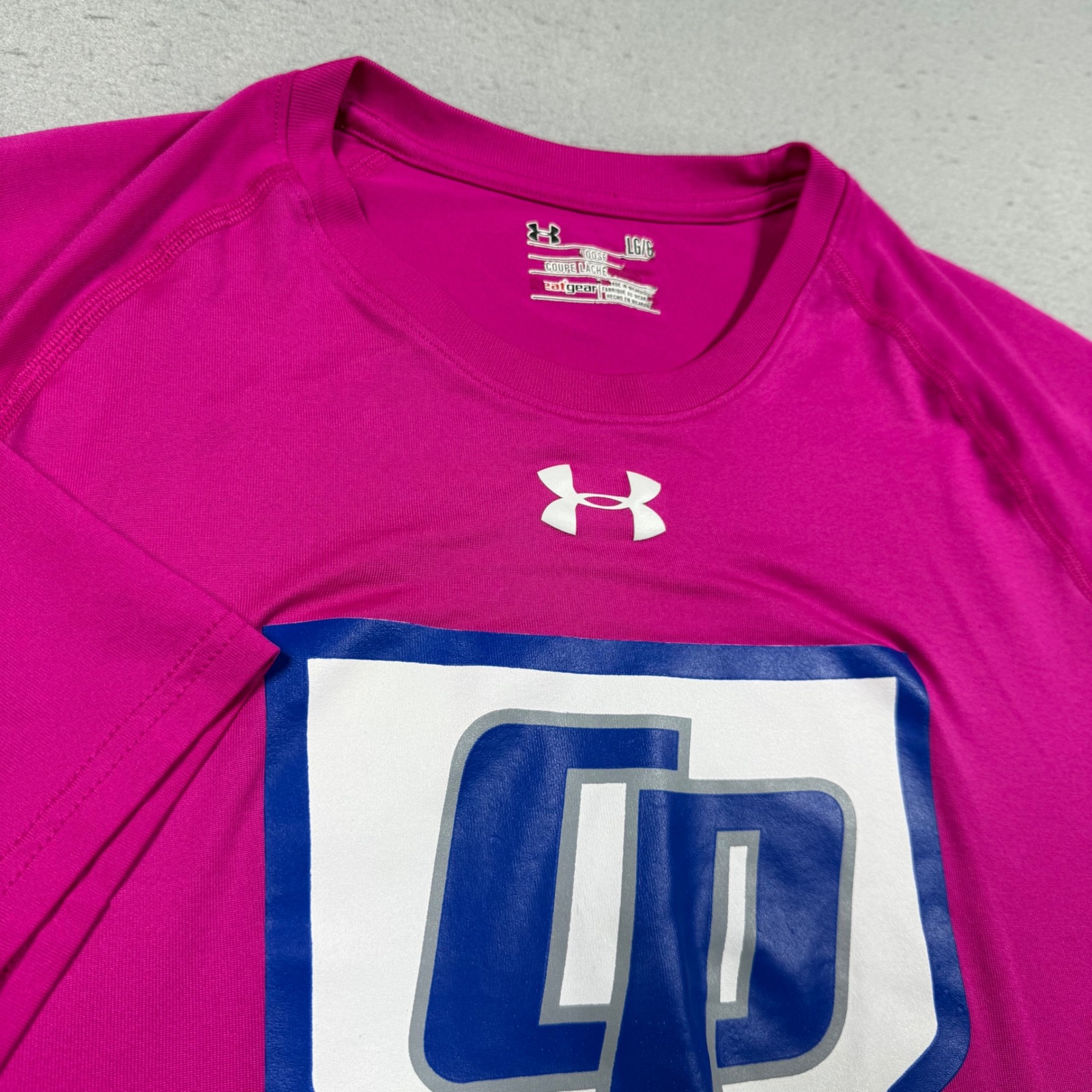 Under Armour Heatgear Pink Complete Performance Baseball Academy Shirt Men Large